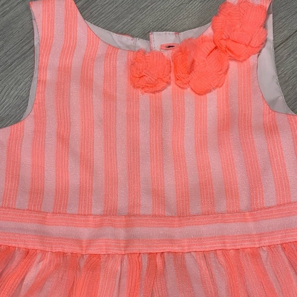 Cat & Jack 2T Charming Pink Striped Kids Dress w/under slip - Picture 4 of 8
